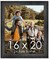 16x20 Wide Barnwood Picture Frame with UV-Resistant Acrylic & Acid Free Backing, Available in 6 Paint Finishes - Grey, Brown, White, and Black